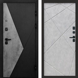 Входная дверь Termo-Door Матрикс Бетон - Лучи бетон светлый