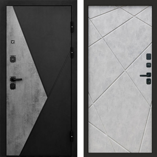 Входная дверь Termo-Door Матрикс Бетон - Лучи бетон светлый