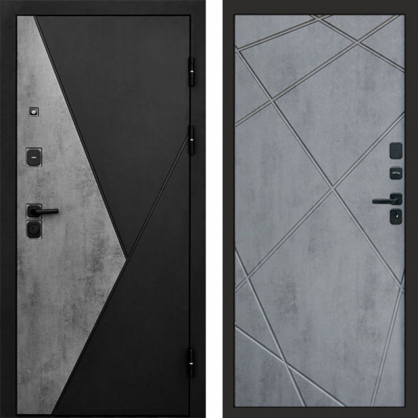 Входная дверь Termo-Door Матрикс Бетон - Лучи бетон темный