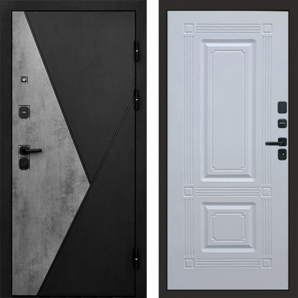 Входная дверь Termo-Door Матрикс Бетон - Мадрид Белый софт