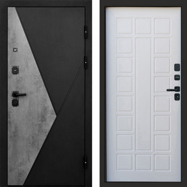 Входная дверь Termo-Door Матрикс Бетон - Престиж белое дерево