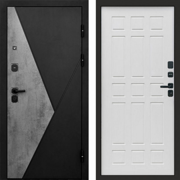 Входная дверь Termo-Door Матрикс Бетон - Спарта белое дерево