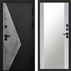 Входная дверь Termo-Door Матрикс Бетон - Зеркало белый софт