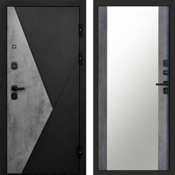 Входная дверь Termo-Door Матрикс Бетон - Зеркало бетон темный
