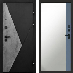 Входная дверь Termo-Door Матрикс Бетон - Зеркало Фацет Grey софт