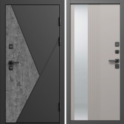 Входная дверь Termo-Door Матрикс Бетон - Зеркало Люмис Капучино