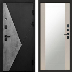 Входная дверь Termo-Door Матрикс Бетон - Зеркало Слоновая кость