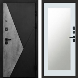 Входная дверь Termo-Door Матрикс Бетон - Зеркало Триумф Белый софт
