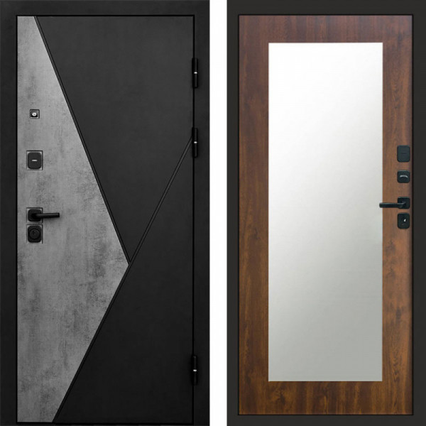 Входная дверь Termo-Door Матрикс Бетон - Зеркало Триумф дуб