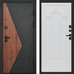 Входная дверь Termo-Door Матрикс Дуб - Арка белое дерево