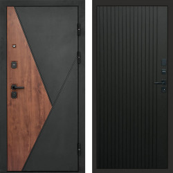 Входная дверь Termo-Door Матрикс Дуб - Flat Черный кварц