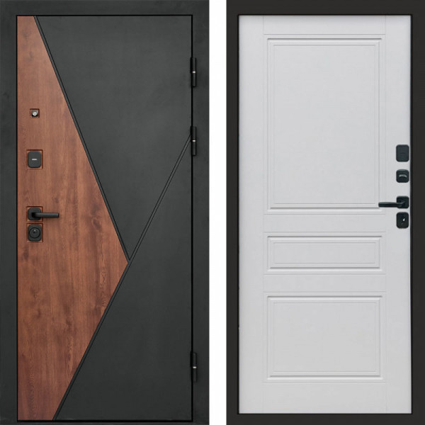 Входная дверь Termo-Door Матрикс Дуб - Классика белый матовый