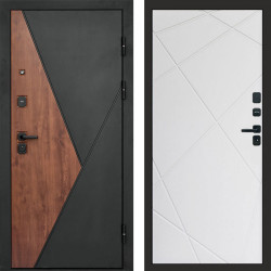 Входная дверь Termo-Door Матрикс Дуб - Лучи белый