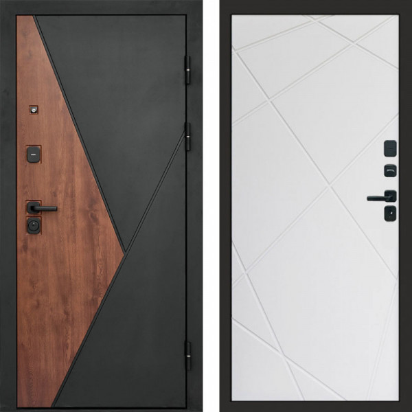 Входная дверь Termo-Door Матрикс Дуб - Лучи белый