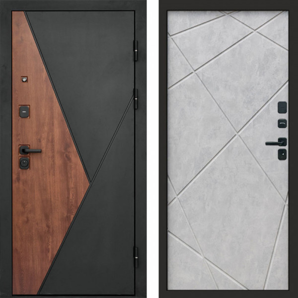 Входная дверь Termo-Door Матрикс Дуб - Лучи бетон светлый