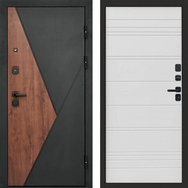 Входная дверь Termo-Door Матрикс Дуб - Лучи White line