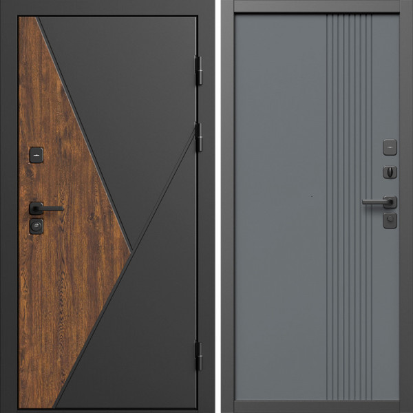 Входная дверь Termo-Door Матрикс Дуб - Страйп Грей Софт