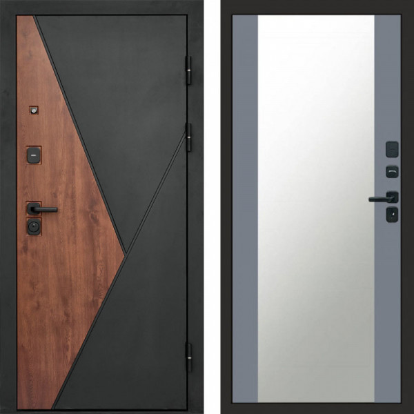 Входная дверь Termo-Door Матрикс Дуб - Зеркало Grey Софт