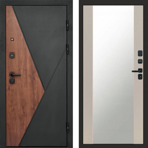 Входная дверь Termo-Door Матрикс Дуб - Зеркало Слоновая кость