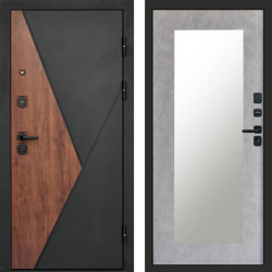 Входная дверь Termo-Door Матрикс Дуб - Зеркало Триумф бетон светлый