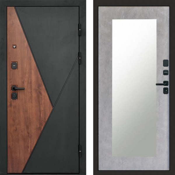 Входная дверь Termo-Door Матрикс Дуб - Зеркало Триумф бетон светлый