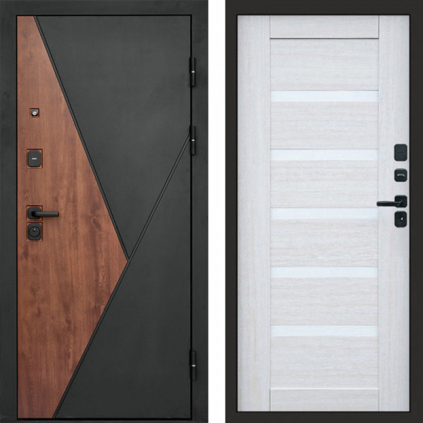 Входная дверь Termo-Door Матрикс Дуб - Зеркало Триумф Царга лиственница 4500 / 5500