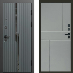 Входная дверь Termo-Door Прайм - Горизонт Grey софт