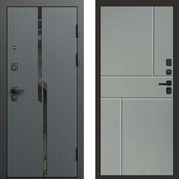Входная дверь Termo-Door Прайм - Горизонт Grey софт