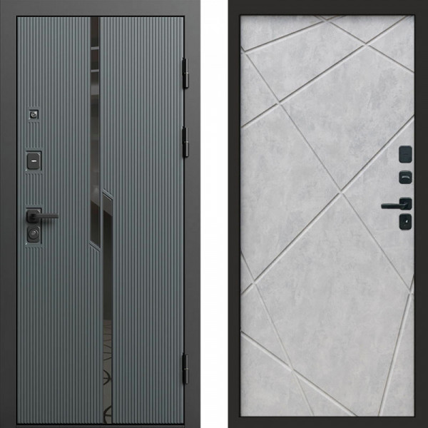 Входная дверь Termo-Door Прайм - Лучи бетон светлый