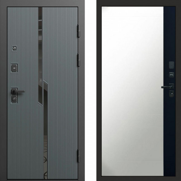 Входная дверь Termo-Door Прайм - Зеркало Фацет Черный кварц