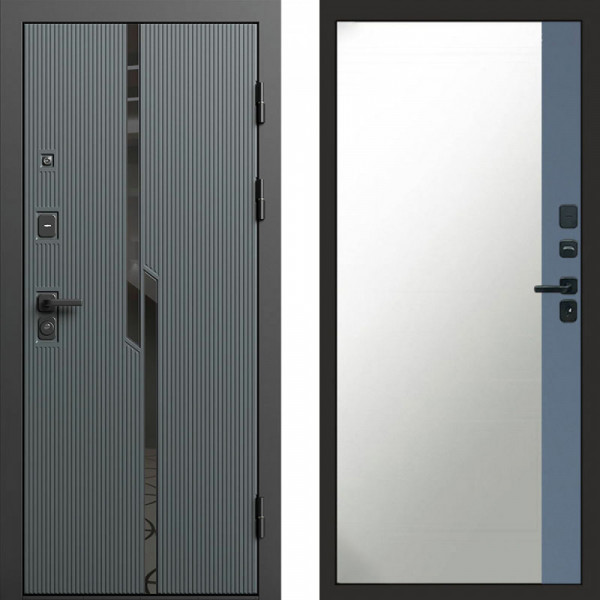Входная дверь Termo-Door Прайм - Зеркало Фацет Grey софт