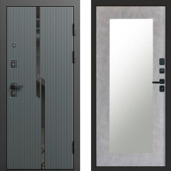 Входная дверь Termo-Door Прайм - Зеркало Триумф бетон светлый