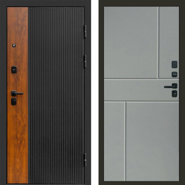 Входная дверь Termo-Door Престиж - Горизонт Grey софт