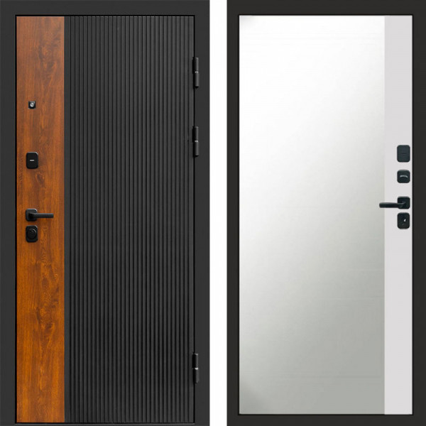 Входная дверь Termo-Door Престиж - Зеркало Фацет Белый софт