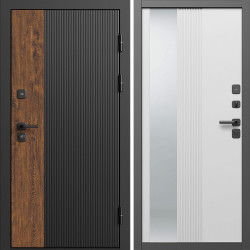 Входная дверь Termo-Door Престиж - Зеркало Люмис Белый Софт