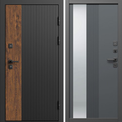 Входная дверь Termo-Door Престиж - Зеркало Люмис Грей Софт