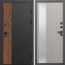 Входная дверь Termo-Door Престиж - Зеркало Люмис Капучино