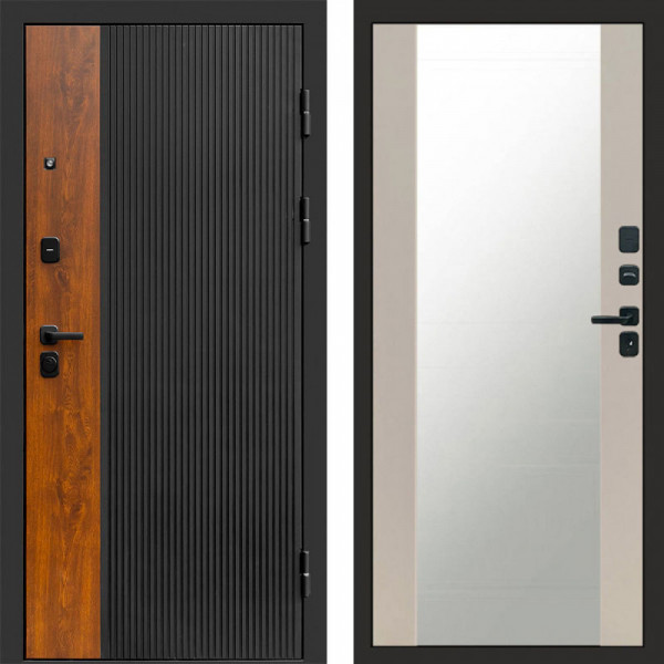 Входная дверь Termo-Door Престиж - Зеркало Слоновая кость