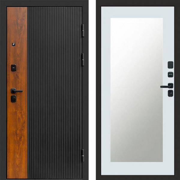 Входная дверь Termo-Door Престиж - Зеркало Триумф Белый софт