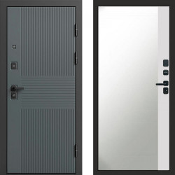 Входная дверь Termo-Door Селект - Зеркало Фацет Белый софт