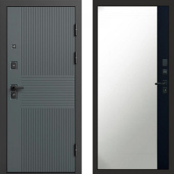 Входная дверь Termo-Door Селект - Зеркало Фацет Черный кварц