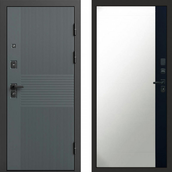 Входная дверь Termo-Door Селект - Зеркало Фацет Черный кварц