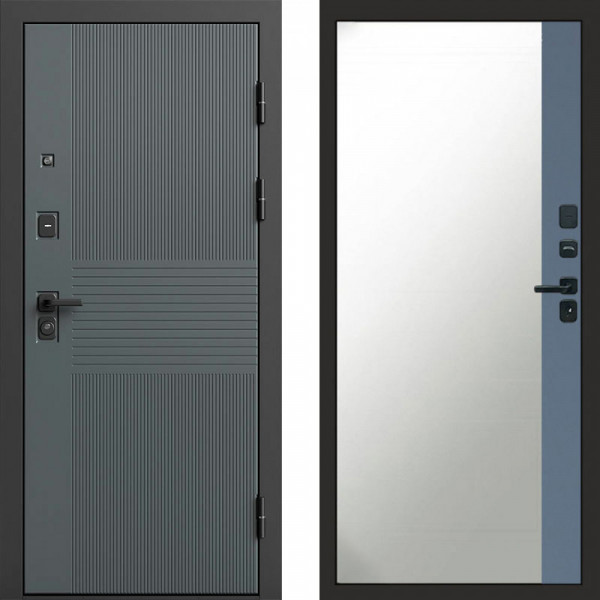 Входная дверь Termo-Door Селект - Зеркало Фацет Grey софт