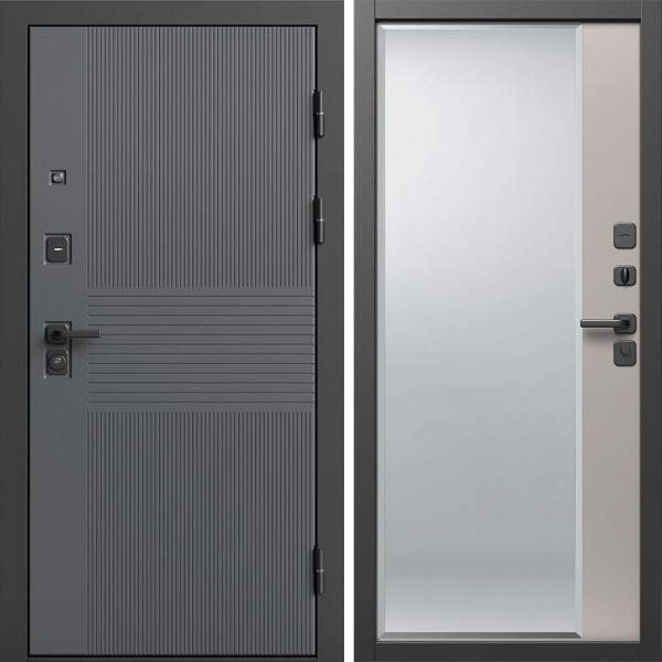Входная дверь Termo-Door Селект - Зеркало Фацет Капучино