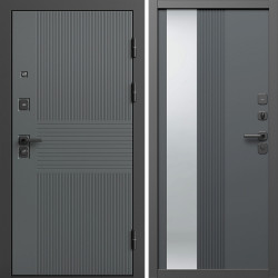 Входная дверь Termo-Door Селект - Зеркало Люмис Грей Софт