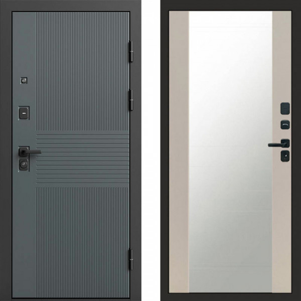 Входная дверь Termo-Door Селект - Зеркало Слоновая кость