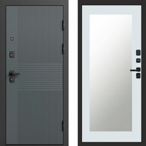 Входная дверь Termo-Door Селект - Зеркало Триумф Белый софт