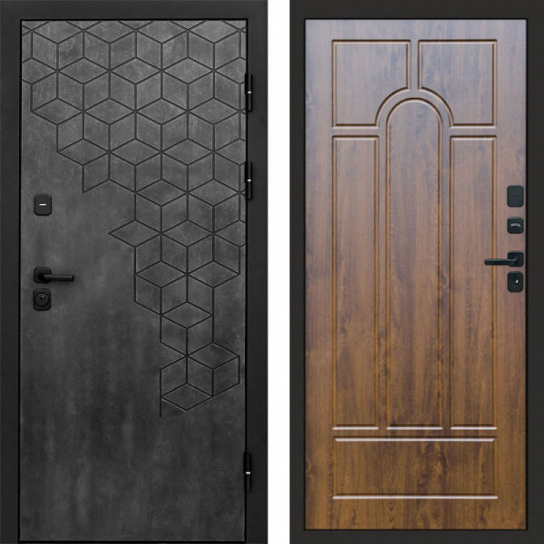 Входная дверь Termo-Door Спейс Бетон Патина - Арка дуб