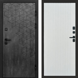 Входная дверь Termo-Door Спейс Бетон Патина - Flat Белый софт