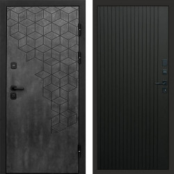 Входная дверь Termo-Door Спейс Бетон Патина - Flat Черный кварц